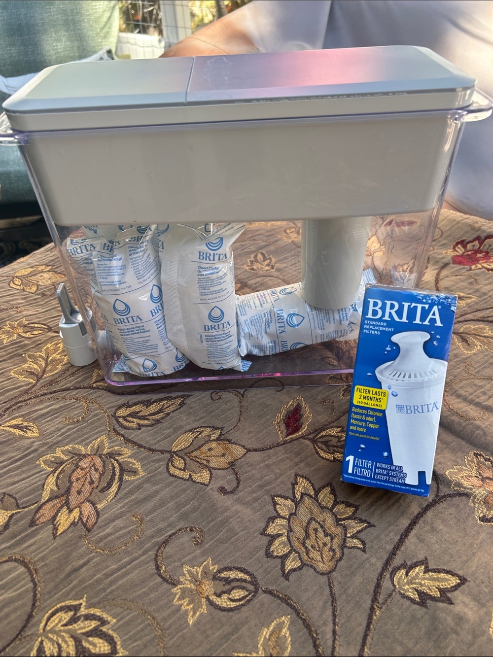 Brita White and Clear Water Filtration Pitcher with Replacement Filter